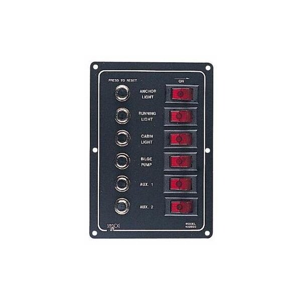 Sea Dog Marine Circuit Breaker Panel Six Circuit 4228001 Zoro